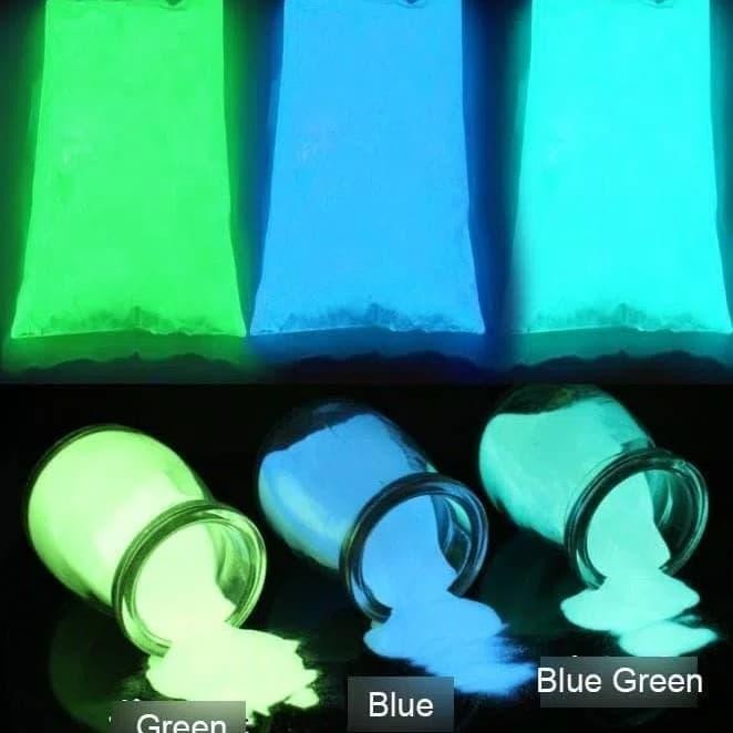 Pilihan- Bubuk Fosfor Glow In The Dark, Campuran Serbuk Fosfor Bercahaya