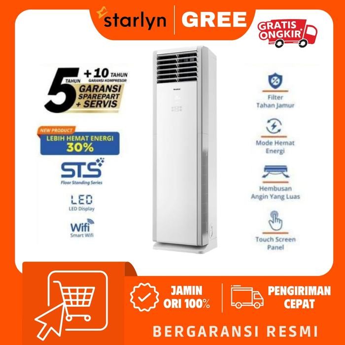 Cuci Gudang Ac Gree 18Sts 2Pk - Sts Series Deluxe Floor Standing 1 Phase 18Sts