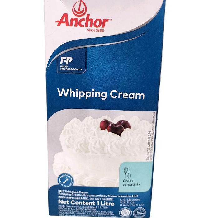 

Stok Baru anchor whipping cream kemasan 1L