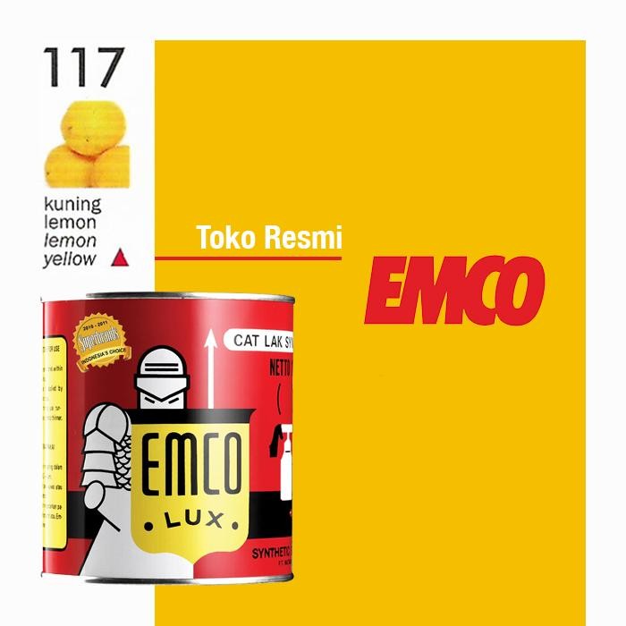 Pilihan- Cat Kayu & Besi Emco Lux 1Kg - Segitiga 117 Kuning Lemon