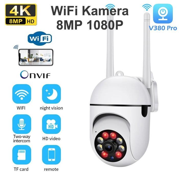 CCTV V380PRO Q21S Wifi 1080P HD Tersembunyi Tanpa Kabel Cctv Outdoor-CCTV V380PRO 2 Camera-Baazar