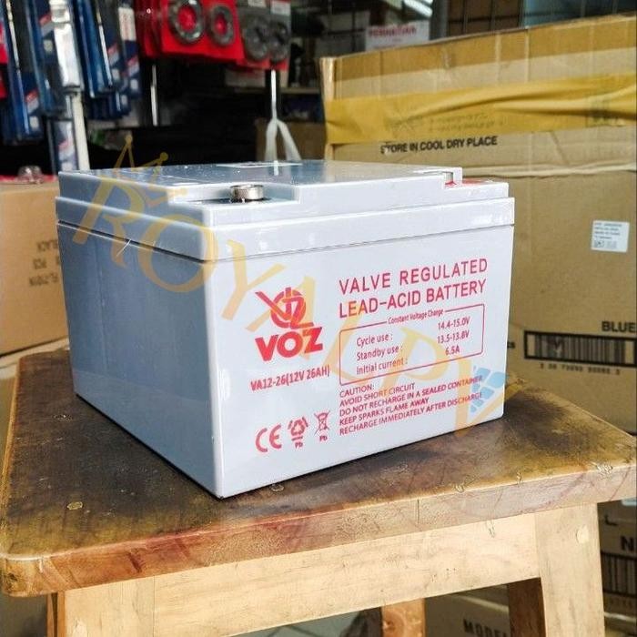 Termurah Baterai Ups Voz Vrla 12V 26Ah, Aki Ups Vrla 12V 26Ah, Battery Vrla 12V 26Ah Terlariss 