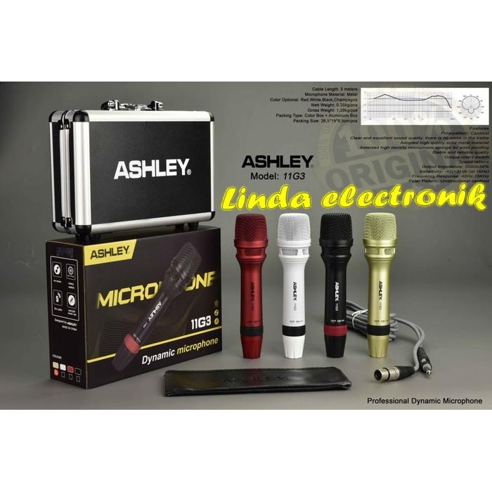 mic kabel ashley 11g3 ashley 11 g3 garansi resmi original