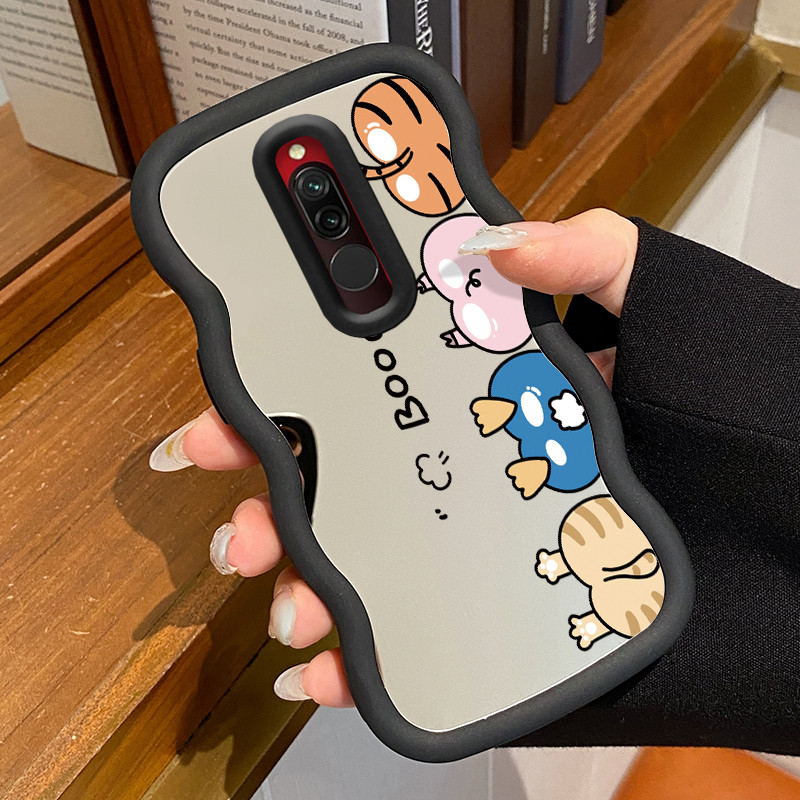 Casing HP Untuk Xiaomi Redmi 8 Case Bokong hewan kecil Macaron Softcase Silikon Kasing Cream Gelomba