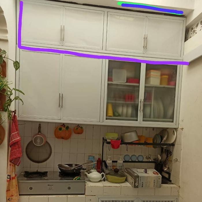 PINTU LEMARI DAPUR ATAS/CUSTOM PINTU ALUMINIUM+ACP DAPUR ATAS/DAGO TOL