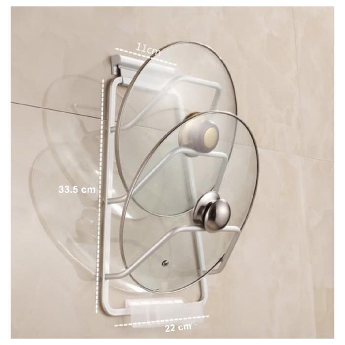 Rak dapur tutup panci alumunium / Rak panci alat dapur serbaguna