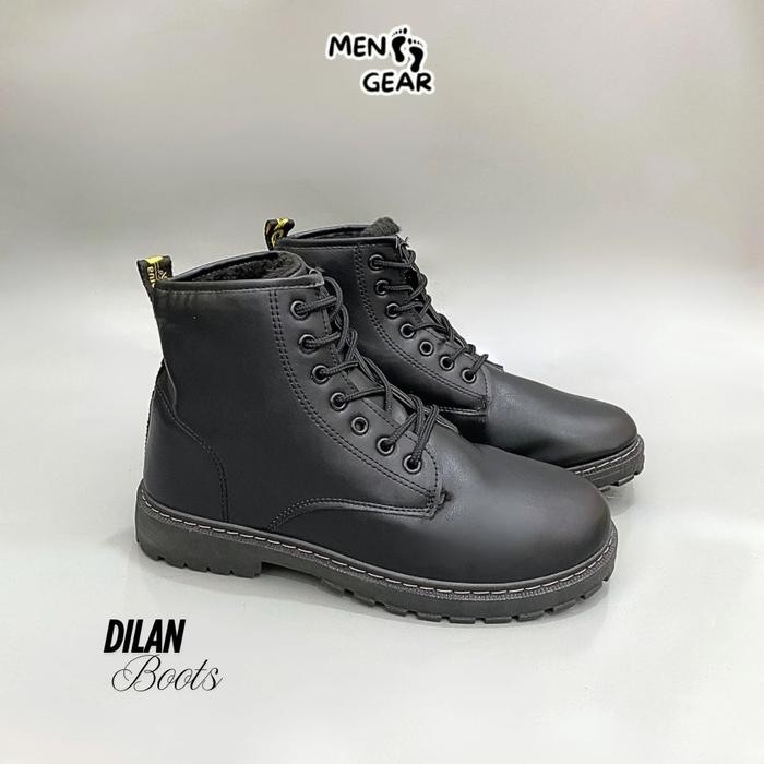 Brodo - Dilan Sepatu Boots Pria Sepatu Formal High Shoes Sepatu Kerja Karet Empuk Hitam