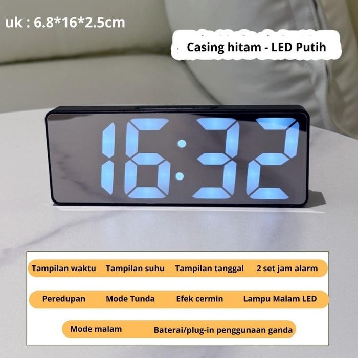 Jam Weker Digital Pintar Jam Meja Digital Digital Smart Alarm Clock Jam Weker