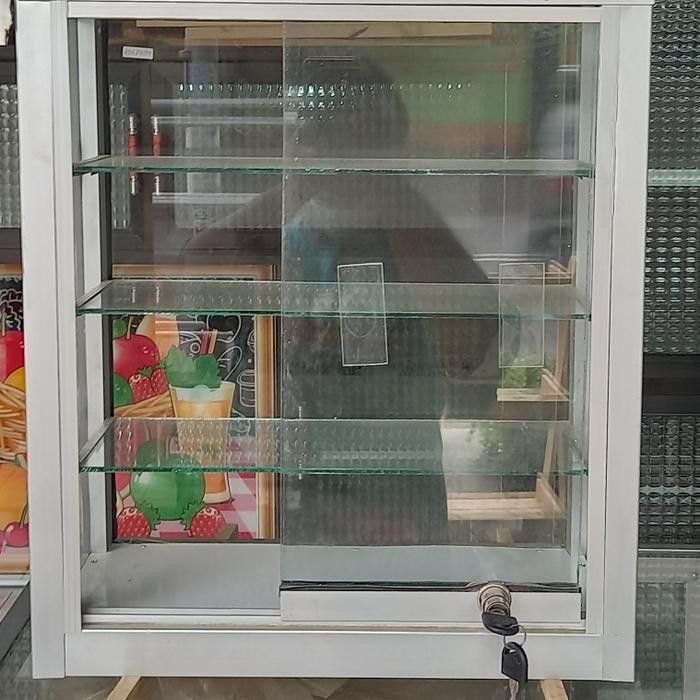 Etalase Kaca Aluminium Mini, Buat Kartu Sim, Rokok, dll