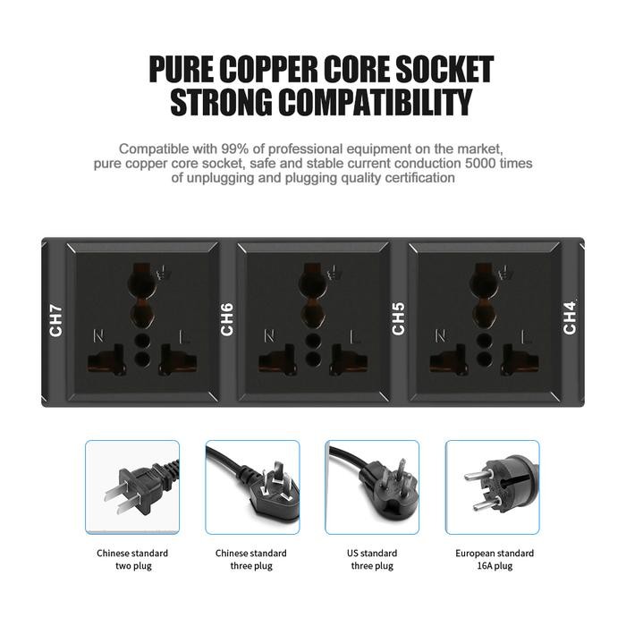 New Baxs Pengurus Kuasa Sr-328/Sr-328V 8Channel 40 Amp Power Controller Audiosystem Power Timing Is