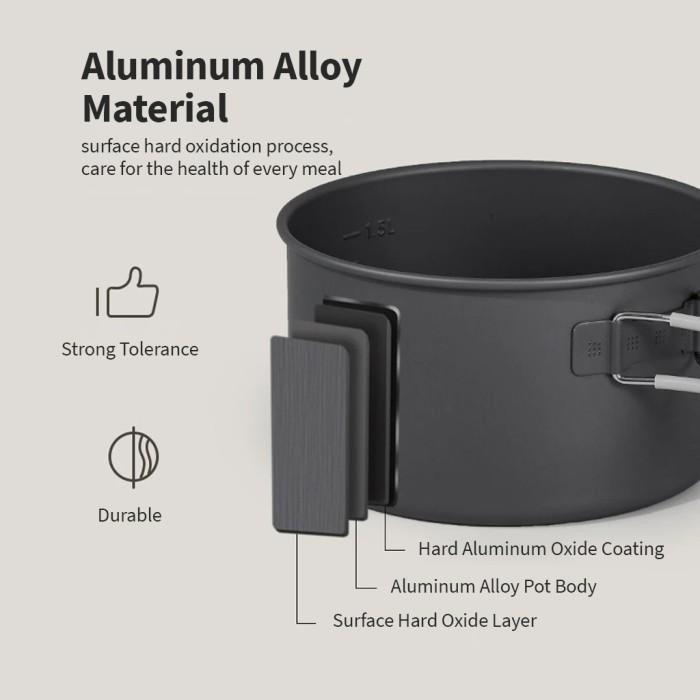Alat Masak Camping Naturehike CNH22CJ002 Alumunium Alloy Camping Pan