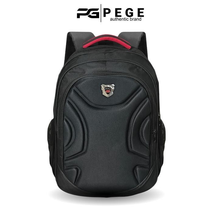 DISKON Tas Sekolah 60 RIBUAN Tas Punggung Pria Polos Hitam Emboss Bonus Raincover Tas Ransel Segala