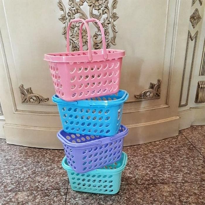 Keranjang Mini Kecil Plastik /keranjang Sabun Serbaguna