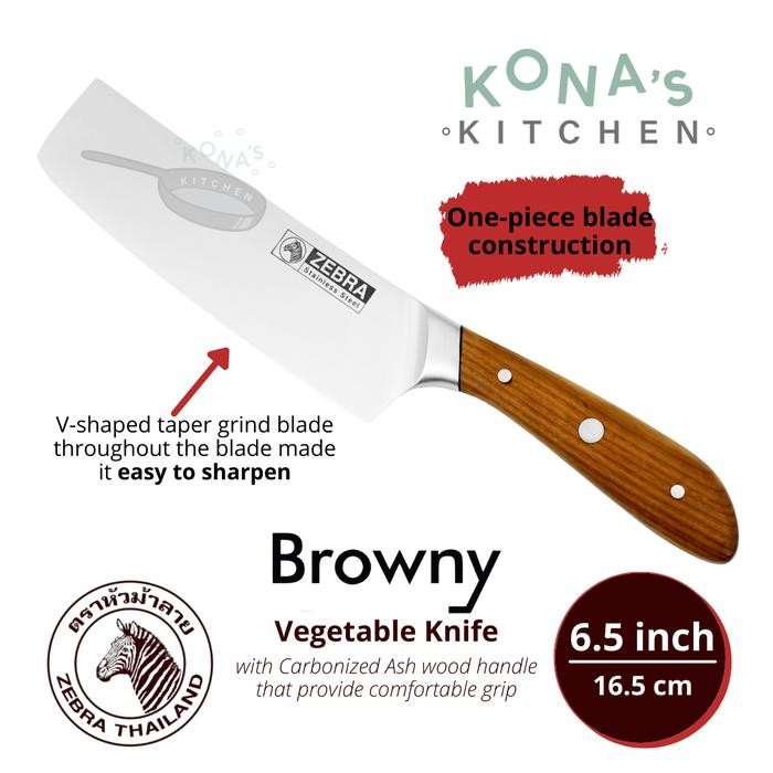 DJJ Zebra Vegetable Knife Browny 6,5" (990610) / Pisau Dapur