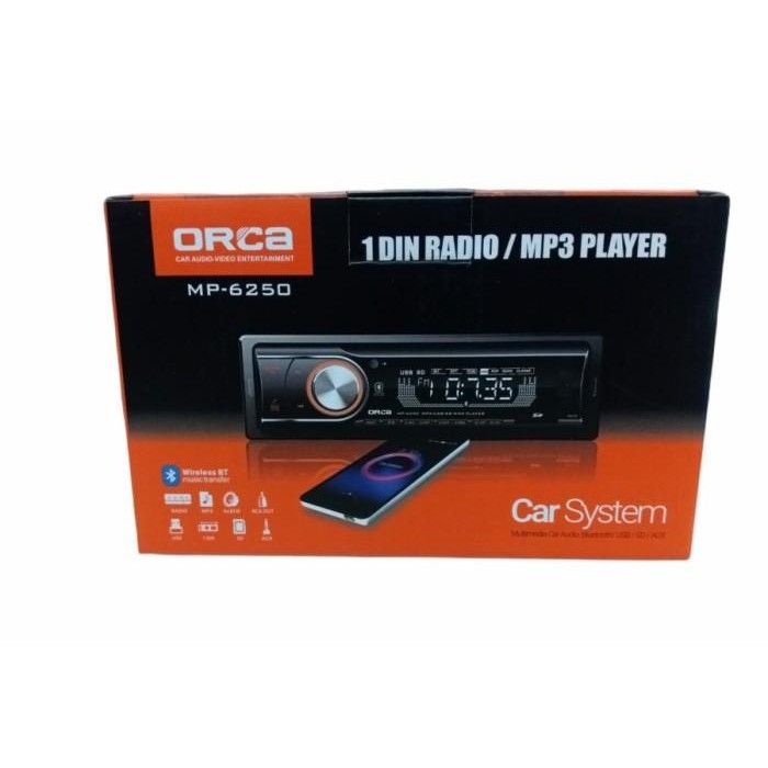 (Best) Single Din Orca MP 6250 / Tape Single Din Orca USB MP3 Radio