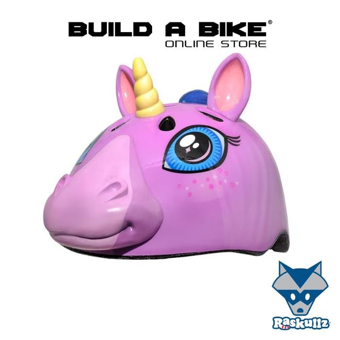 Helm Sepeda Anak RASKULLZ KRASH CHILD - Unicorn Pink