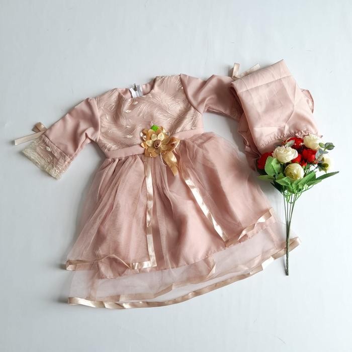 2pt5- Baju Muslim Bayi Gamis Perempuan 6 12 Bulan Gamis Princess Baju Ka65
