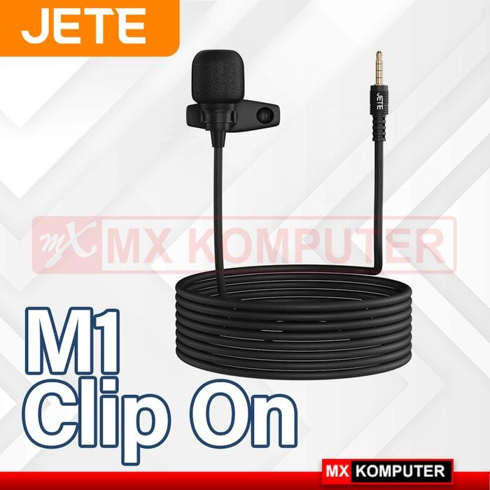 Mic Clip On JETE M1 Microphone External Youtuber for HP/Laptop 3.5mm