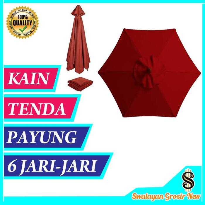 Kain Pengganti Payung Taman 6 Ruas Jari-Jari Cafe Pantai Waterproof Bisa untuk Produk Ace Hardware