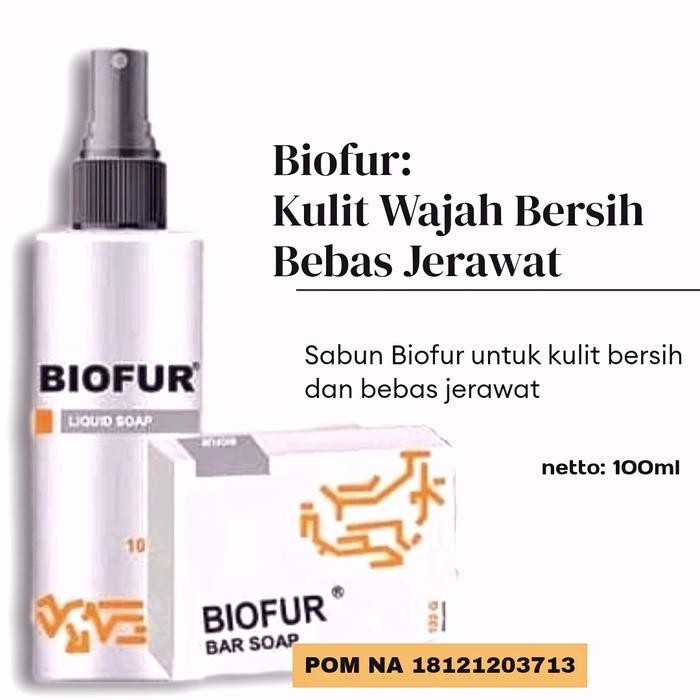 Terlaris Sabun Biofur Batang 100g & Liquid 100ml Perawatan untuk Muka Berjerawat SALE