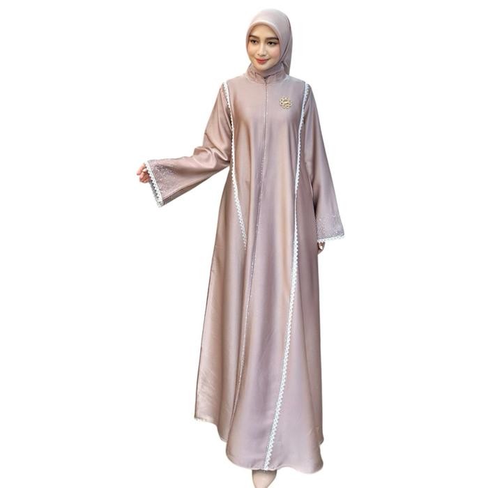 k4un- Nona Zaira Gamis Abaya Hitam Terbaru Dan Kekinian Gies Butik Muslim Wanita Dress Payet