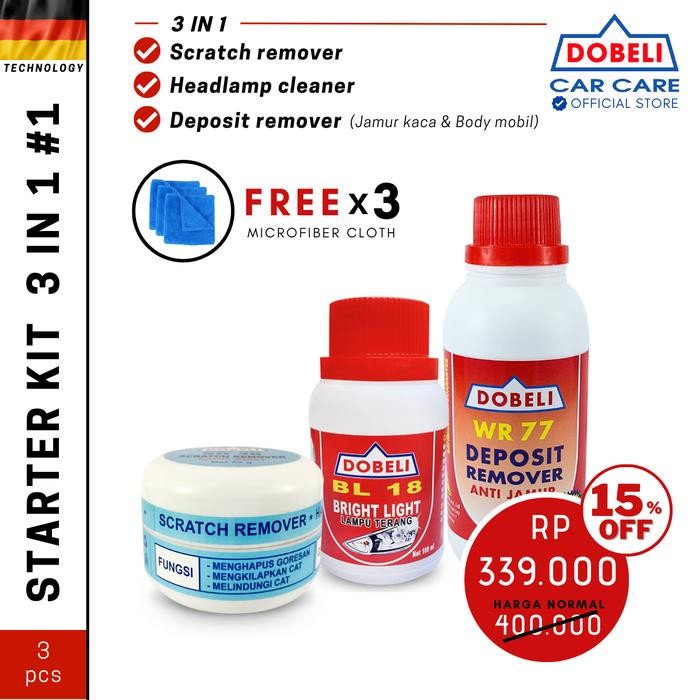 PROMO PAKET HEMAT:PEMBERSIH JAMUR Kaca / Lampu Mobil / Hapus Baret Mobil