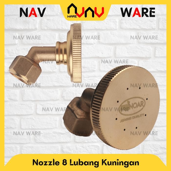 eqam- Nozzle Sprayer Elektrik 8 Lubang Bengkok Kuningan Adjustable / Nozel Spuyer Kabut