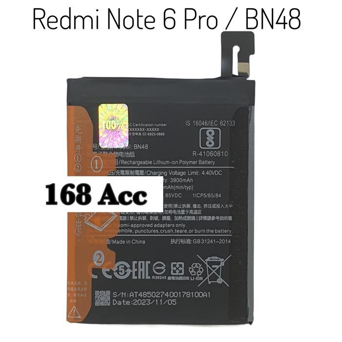 Original Baterai Batere Xiaomi BN48 BN 48 Xiaomi Redmi Note 6 Pro Batre Tepercaya