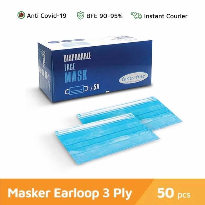 KJB Masker Bedah Earloop 3 Ply Box 50'S