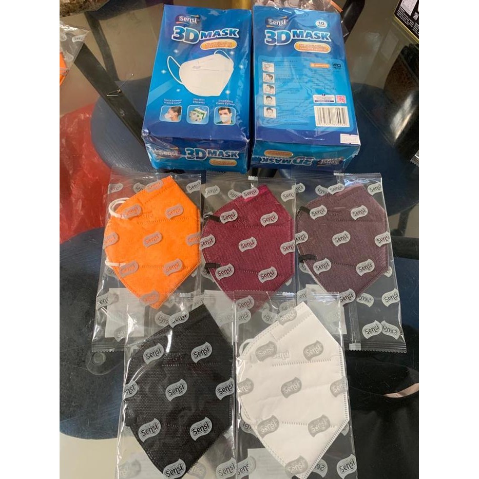KJB Masker SENSI 3D Mask Setara 3M KN95 N95 Earloop ORI BARU SEGEL STERIL