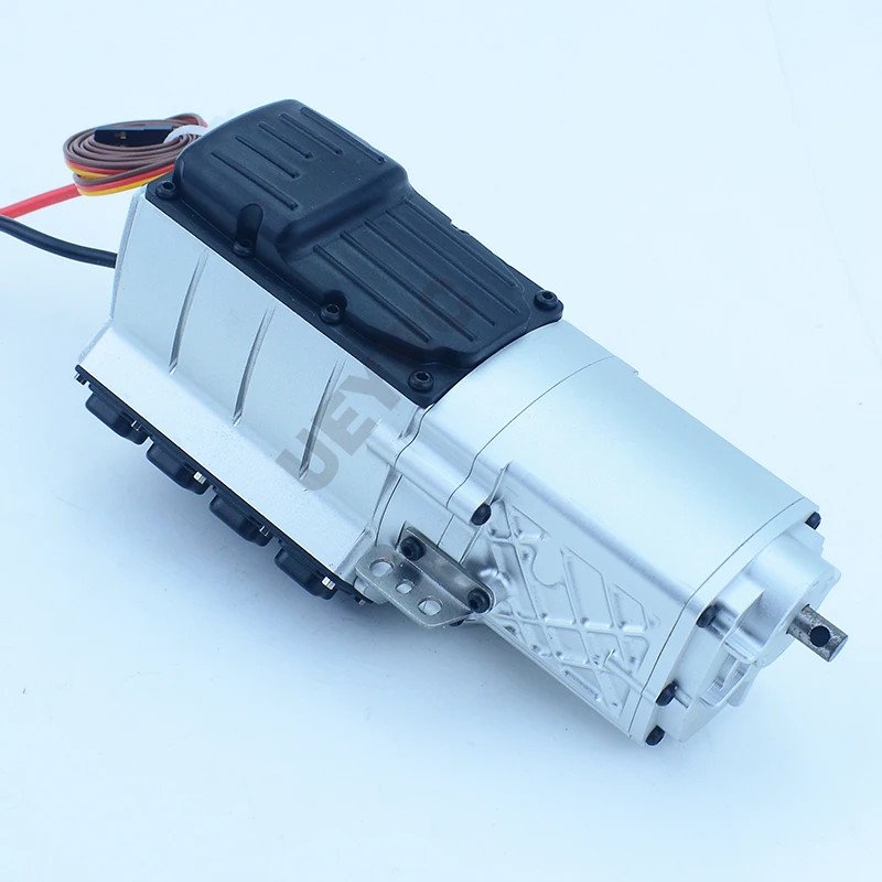 RC Truck Metal Gearbox Brushed Two-speed Gearbox for 1/14 Tamiya Dump Truck Tipper SCANIA 770S R620 