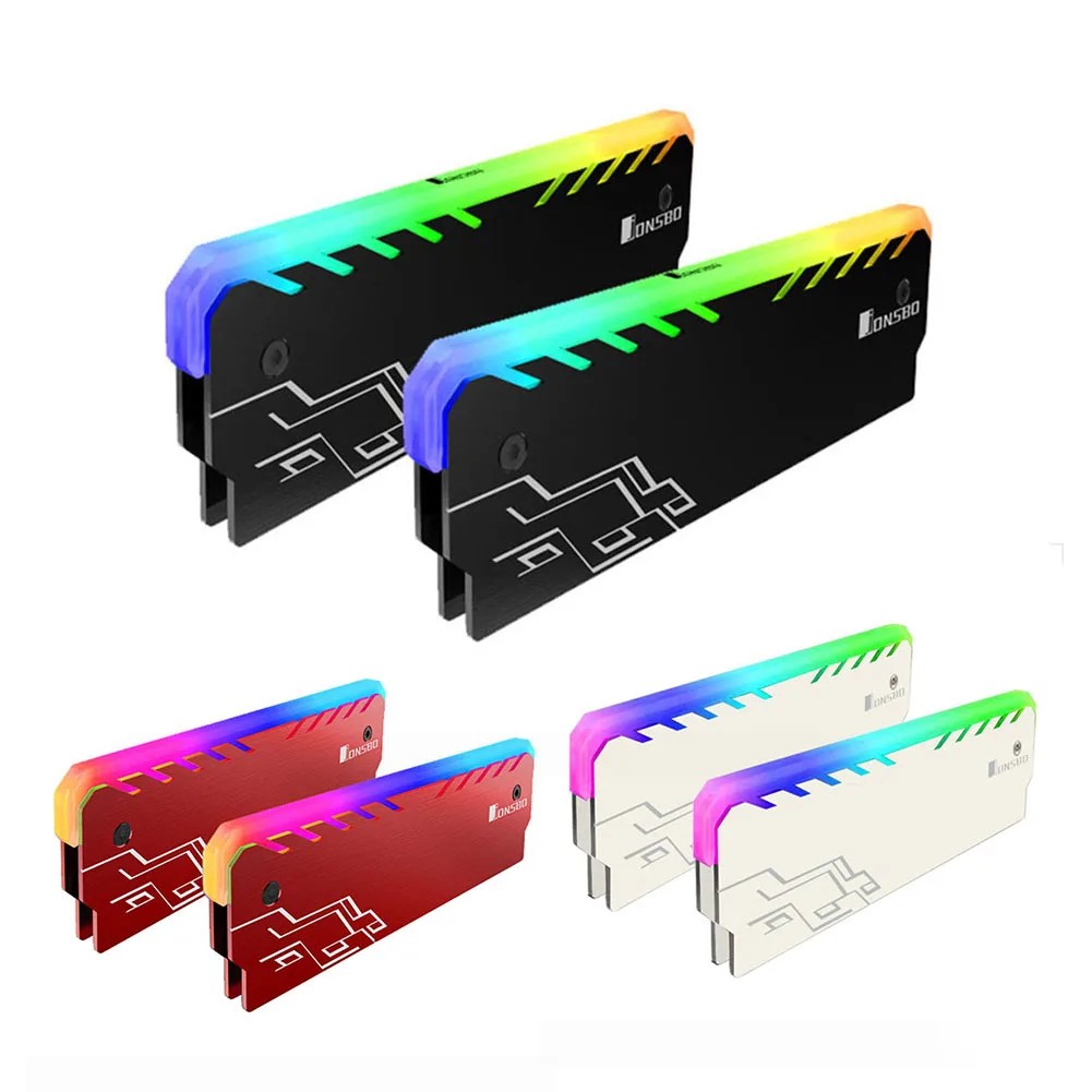 PROMO Jonsbo NC-1 RAM Heatsink Cooler RGB 256 Color PC Memory Cooling Vest Heat Sink Radiator For DD