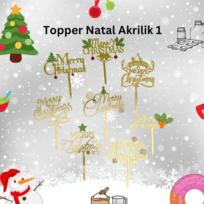 Topper Cake Puding Natal Christmas