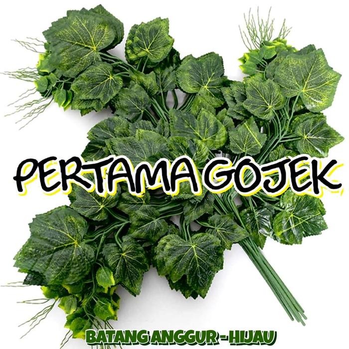 Daun Dekorasi/Daun Gantung/Daun Plastik/Daun Hias/Daun Anggur Lusinan