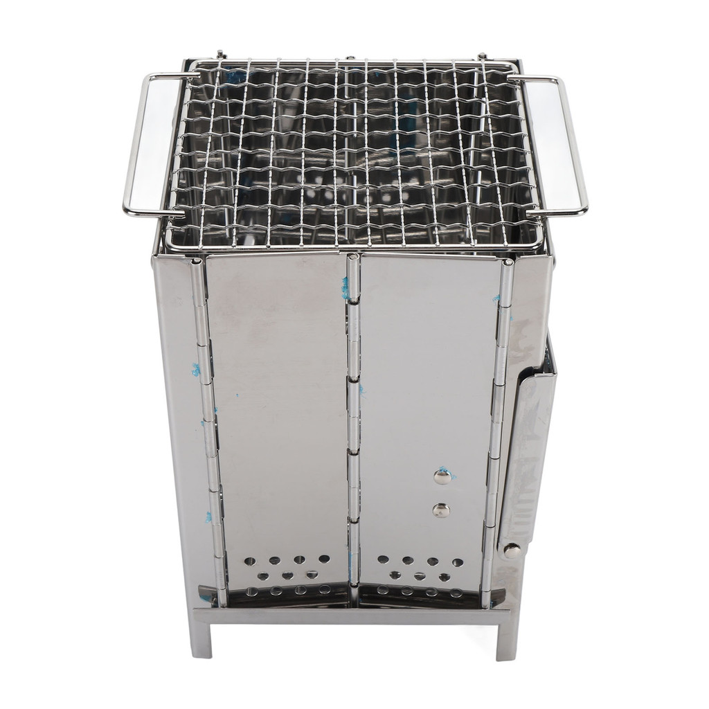 BEST Stainless Steel Outdoor Camping Stove Portable Ultralight Folding Wood Stove Pocket Stove Campi