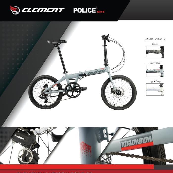 Element Sepeda Lipat Dahon Madison 20" 7 Speed  Outdoor - Grey-Blue