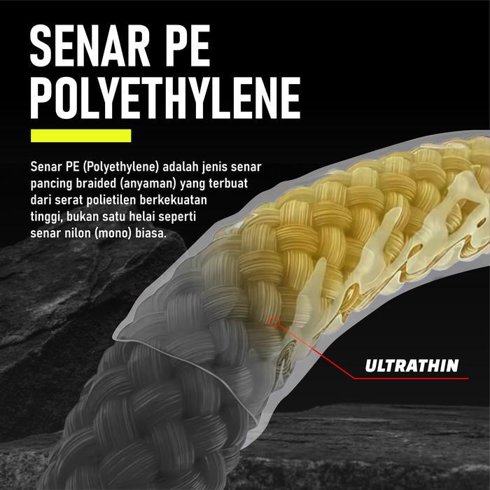 BENANG PANCING KAPTENFISHING PE ZKK 100M SUPER BRAIDED JAPAN NYLON SUPER KUAT MURAH