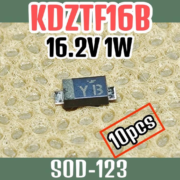NEW 10PCS DIODA ZENER KDZTF16B SMD SMT 16.2V 1W 16,2V 1000MW SOD-123, ZENER DIODE MARK YB