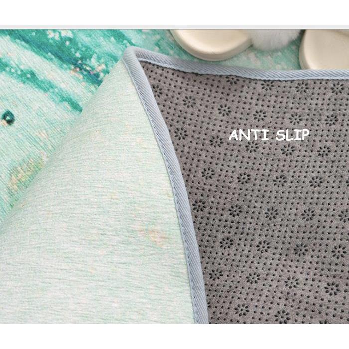 KARPET BULAT MODERN MINIMALIS LUCU KOREA DIAMETER 80 CM