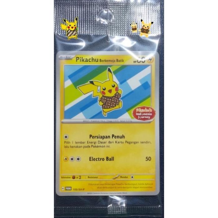 PROMO ORI Kartu Pikachu Batik v3 Staryu pokemon indonesia Segel Sealed