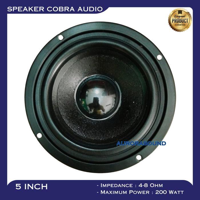 SPEAKER COBRA AUDIO 5 INCH 5IN 5" FULL RANGE WOOFER 200 WATT MAGNET BESAR