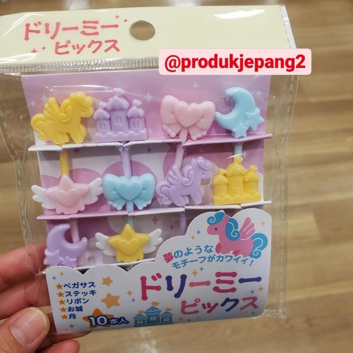 Tusukan Bento Food Picks Fork Picks Dinosaurus Unicorn Star Istana Terlaris