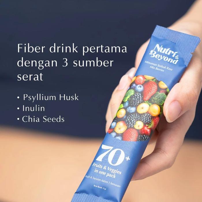 Nutri & Beyond Fiber Drink Dengan Buah Dan Sayur Rasa Mixberry Isi 16 Terbaru 