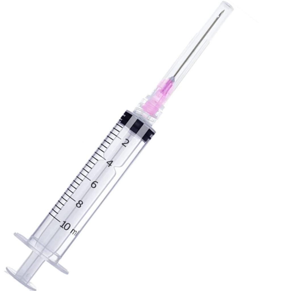 100pcs 10ml/cc Disposable Sterile Luer Lock Syringe With Needle 18G 1.5inch Individually Packed for