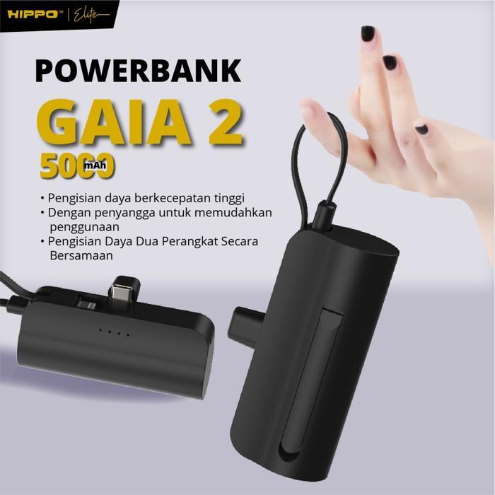 TERLARIS Hippo Power bank Gaia 2 5000mAh With Stand PowerBank Hippo