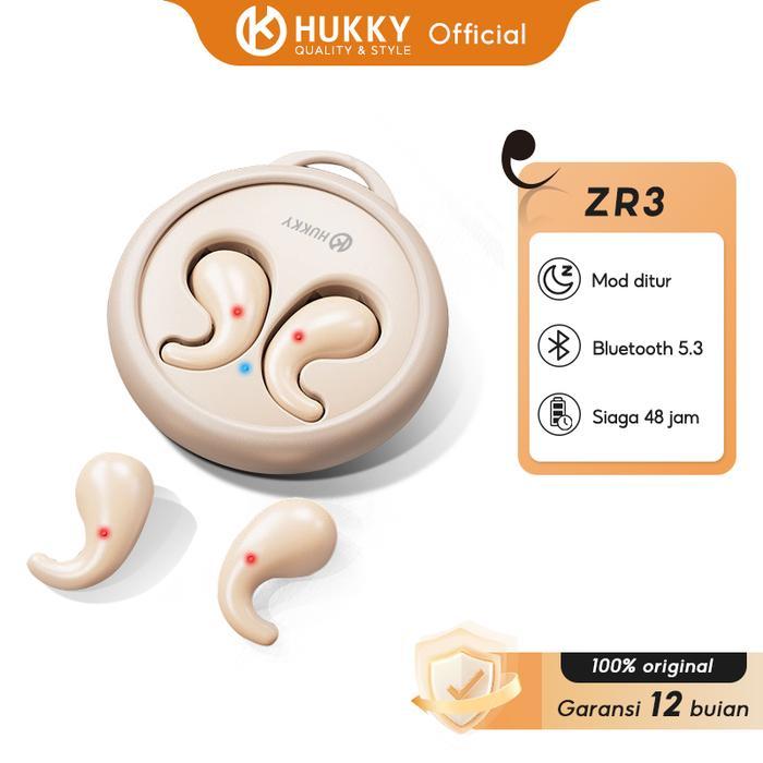 Terlaris Hukky Zr3 Headset Bluetooth Earphones Tws Sleepbuds Mini Invisiable - Ponsel Bass