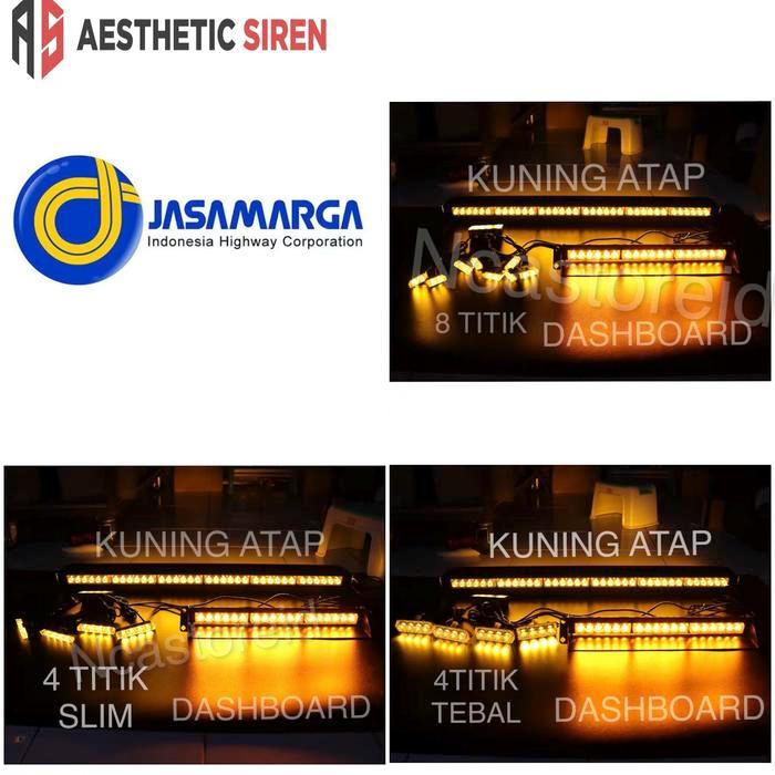 PAKET STROBO JASAMARGA KUNING ATAP,DASHBOARD,DAN GRILL BERGARANSI