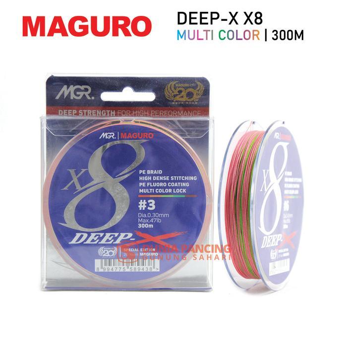 Senar PE MAGURO DEEP-X X8 150M 300M 500M 0.8 - 6 PE 16 - 85 Lbs PILIH UKURAN