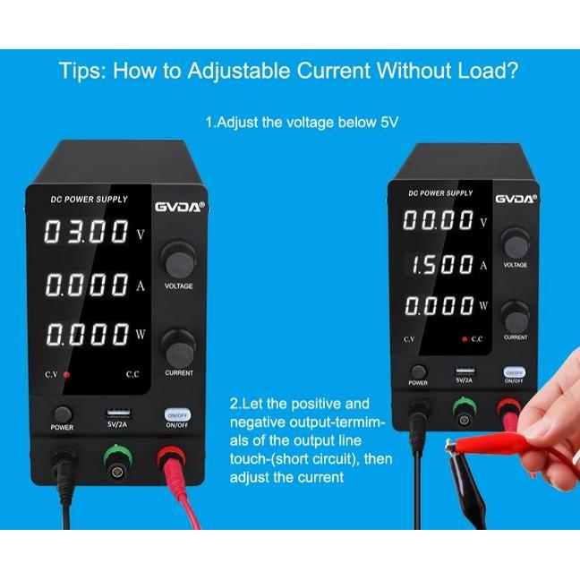 GVDA Power Supply Stabilizer DC Adjustable Regulated Switch