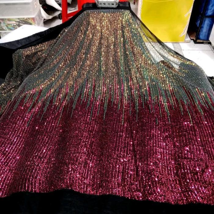 BAHAN/KAIN TILLE SEQUIN GRADASI